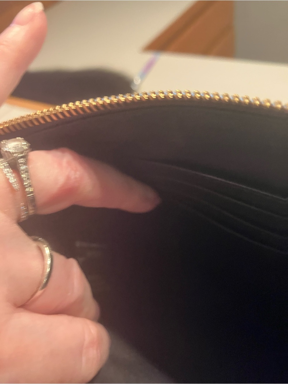 Fendi Brown Monogram Zip Pouch with Embossed Medallion - Picture 5 of 7